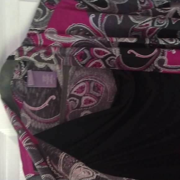 Laura Scott Plus Size 1X Women's Polyester Blouse - Picture 4 of 6